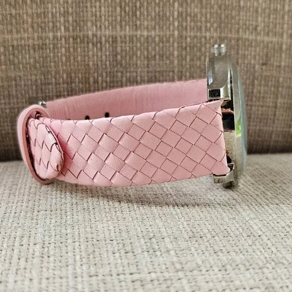 Twiggy London Wristwatch Pink Leather Strap White Face Quartz Analog Wrist Watch - Picture 5 of 12